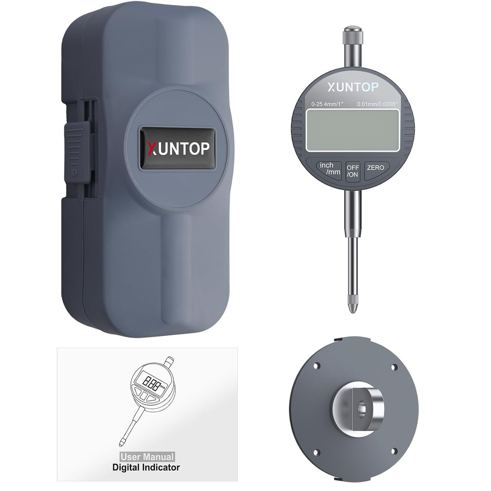 Digital Dial Indicator 1Inch/0.0005Inch LCD Display Electronic Dial Test Indicat