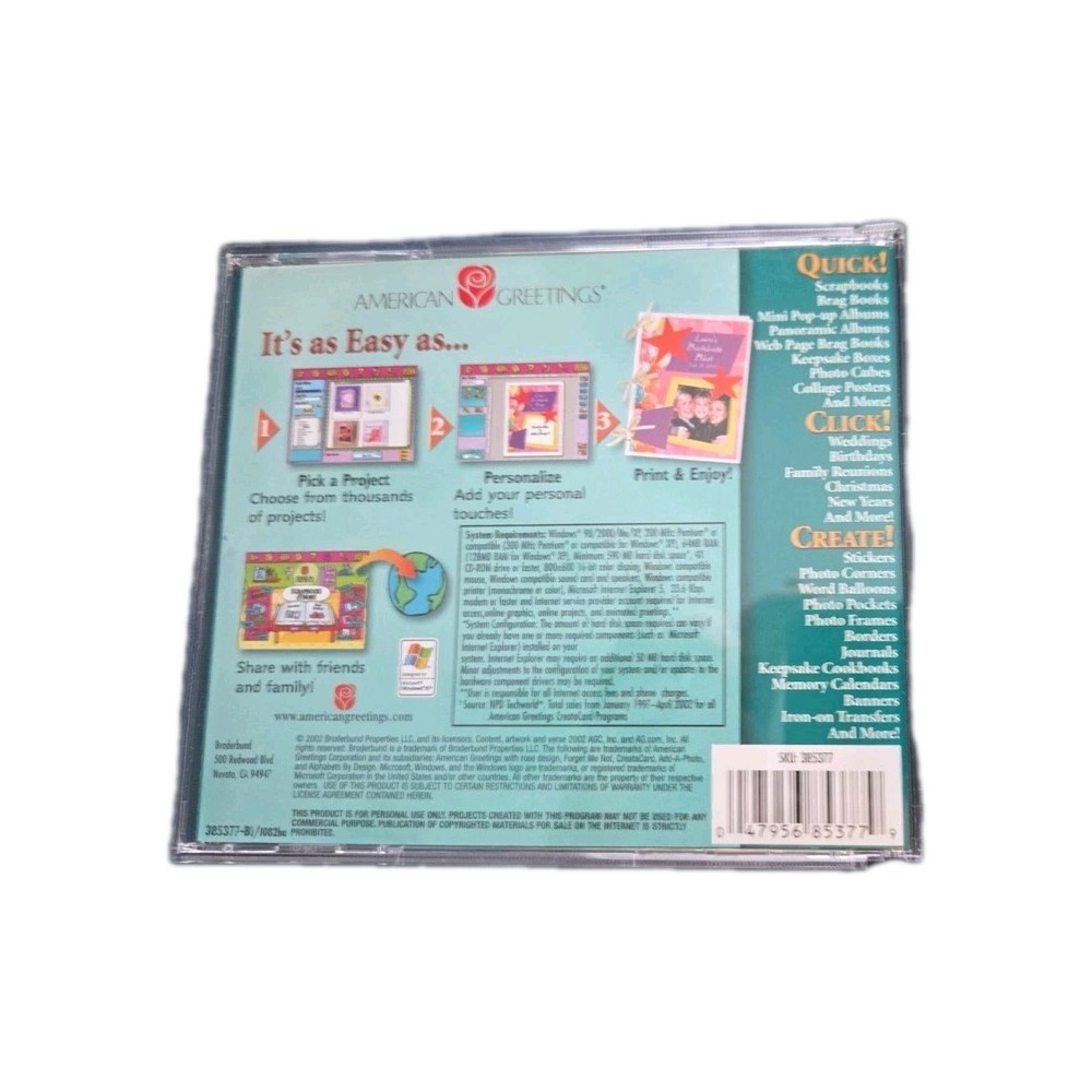 American Greetings Scrapbooks & More CD Version 7 PC Software