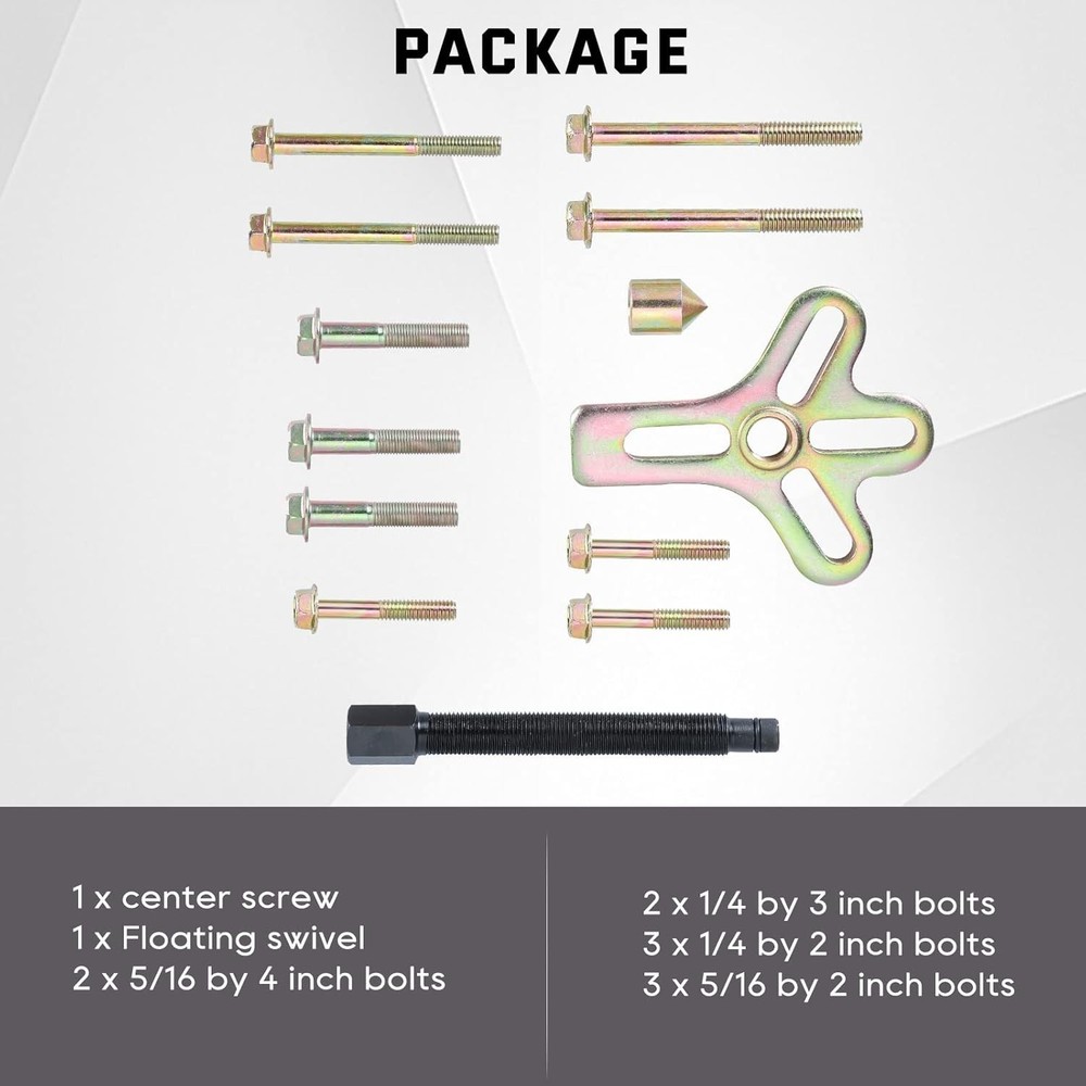 13-Piece Harmonic Balancer Puller Kit - Precision Tools for Damage-Free Repair