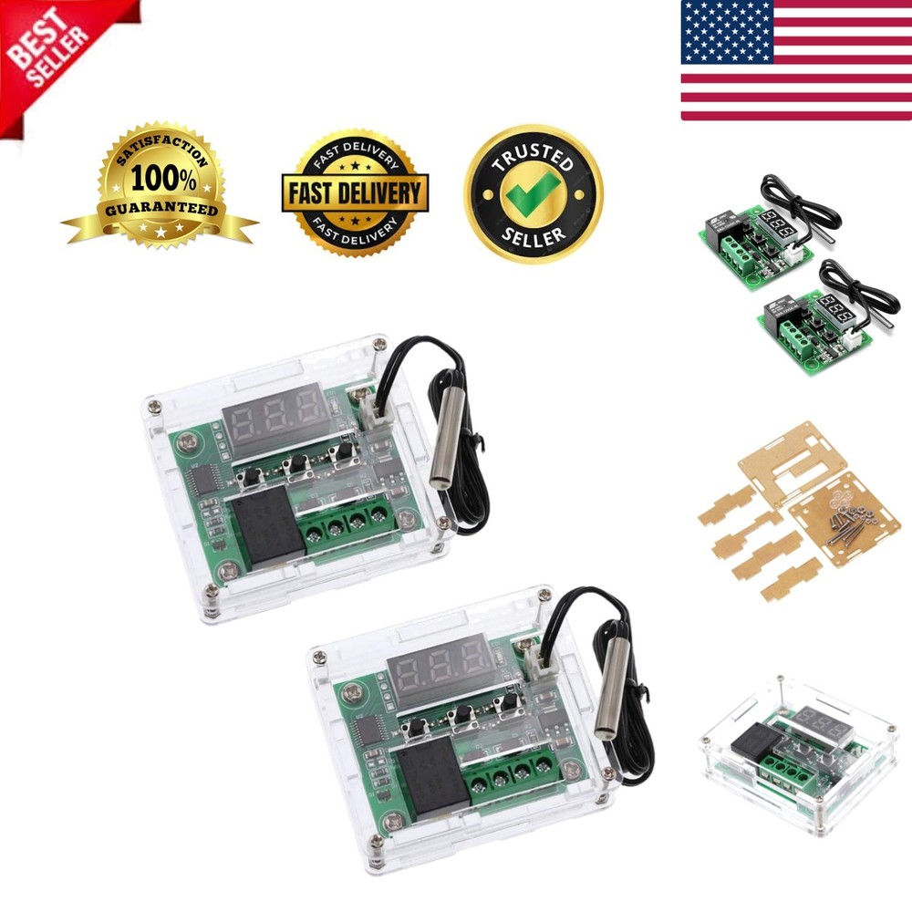 Versatile Digital Temperature Control Module -50 to 110°C, 2 Pack, LED Display