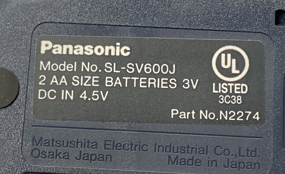 Panasonic CD Player SL-SV600J