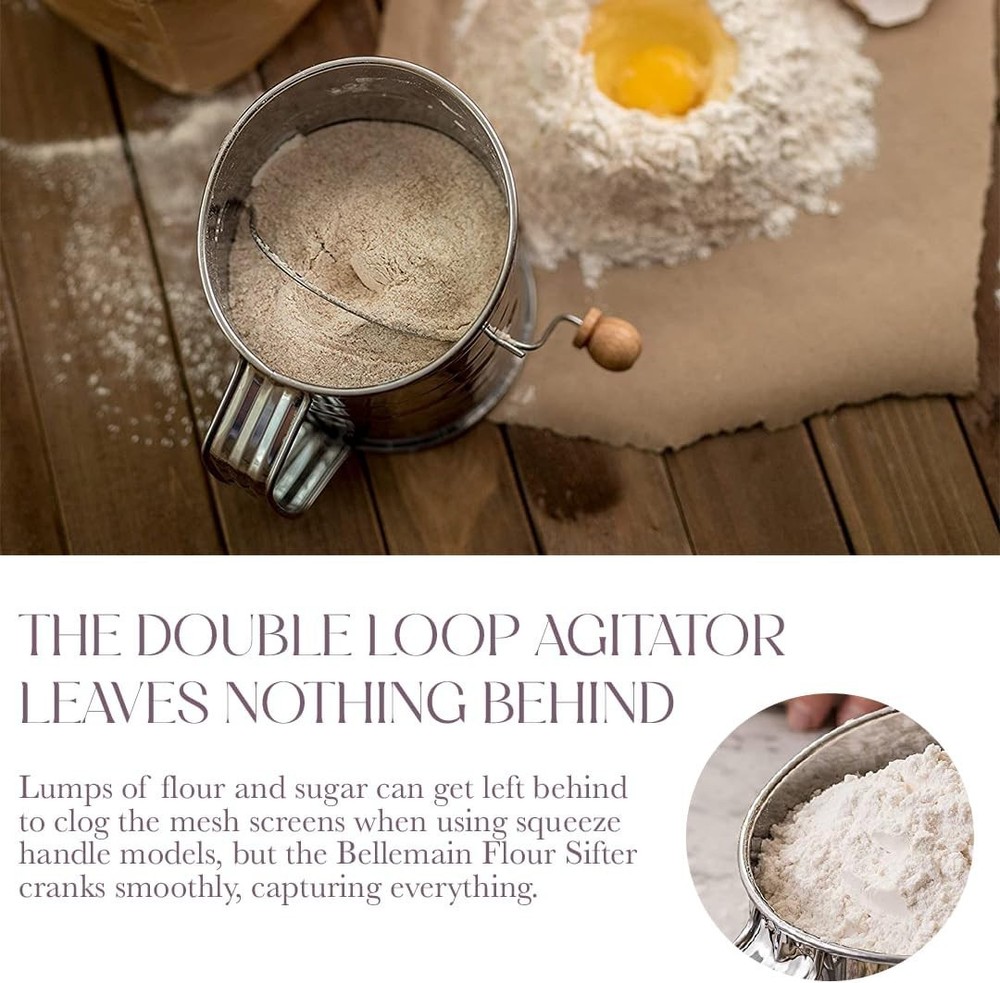Compact 5 Cup Flour Sifter for Precision Sifting