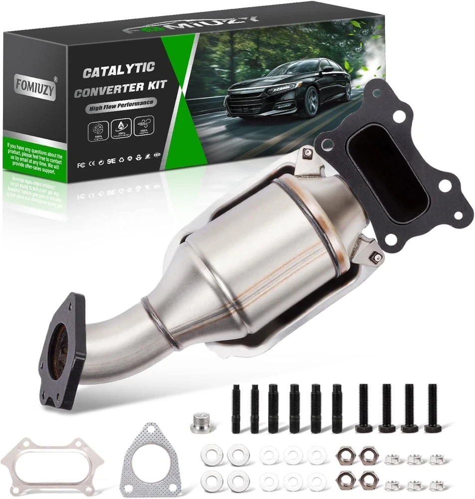 High Flow Front Catalytic Converter Kit Direct-Fit Honda Accord 2013-2017 2.4...
