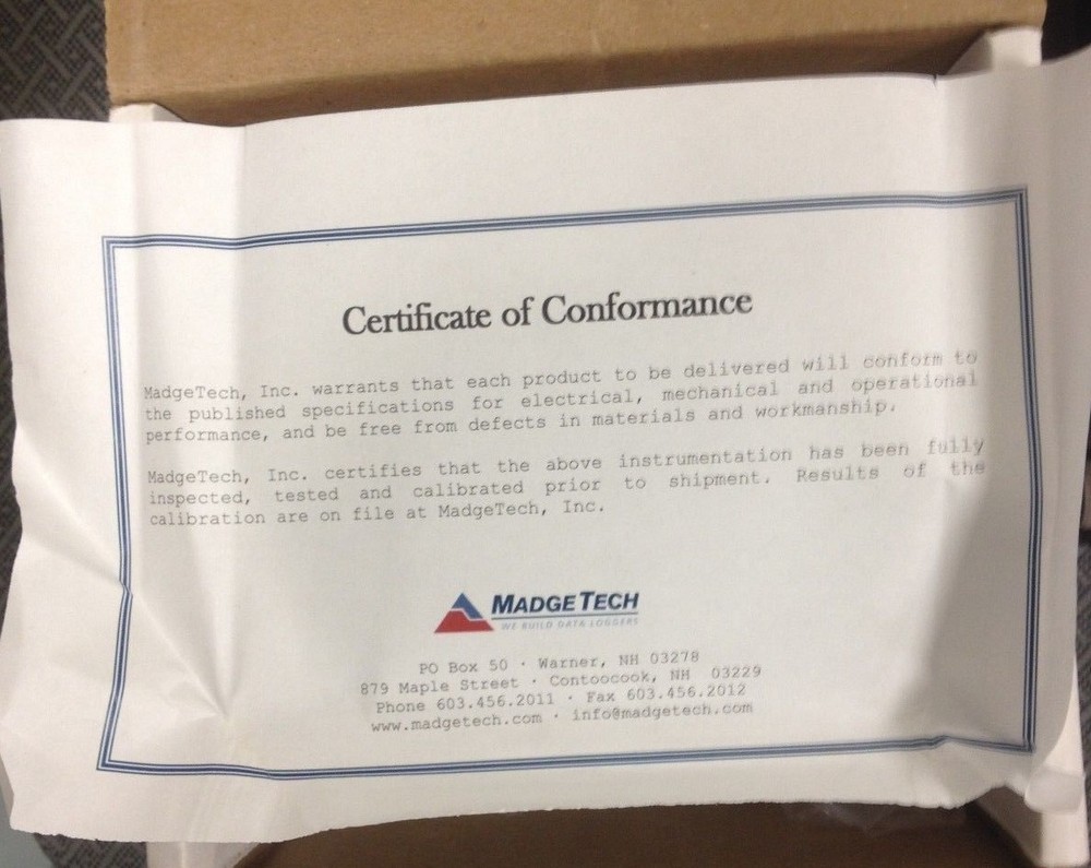 MadgeTech Shock101-5-EB High Speed Tri-Axial Shock Data Logg