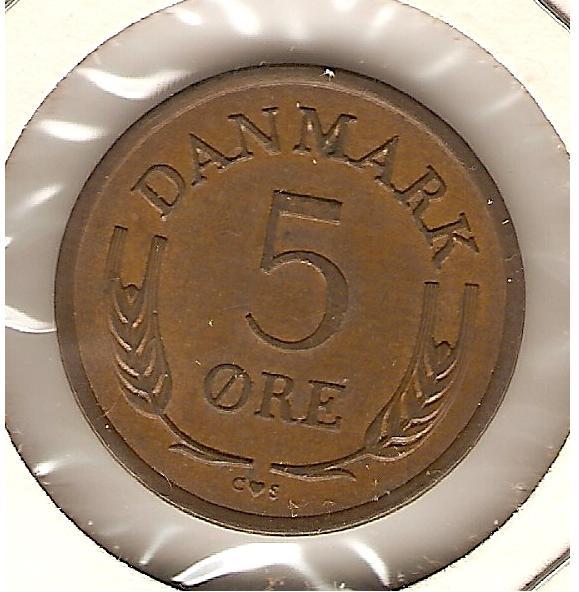 1964 DENMARK Coin 5 ORE