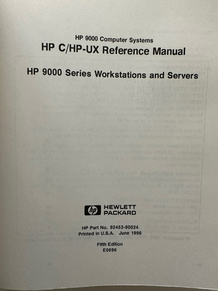 HP Fortran 90 Programmer's Reference Series 700/800 Computers B3908-90001