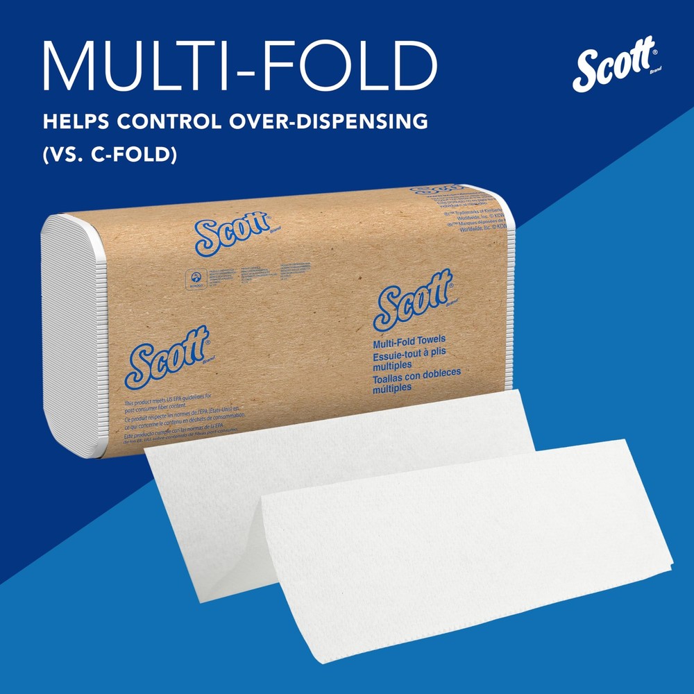 Scott Professional Universal Multifold Paper Towels, Bulk 03650, Absorbency