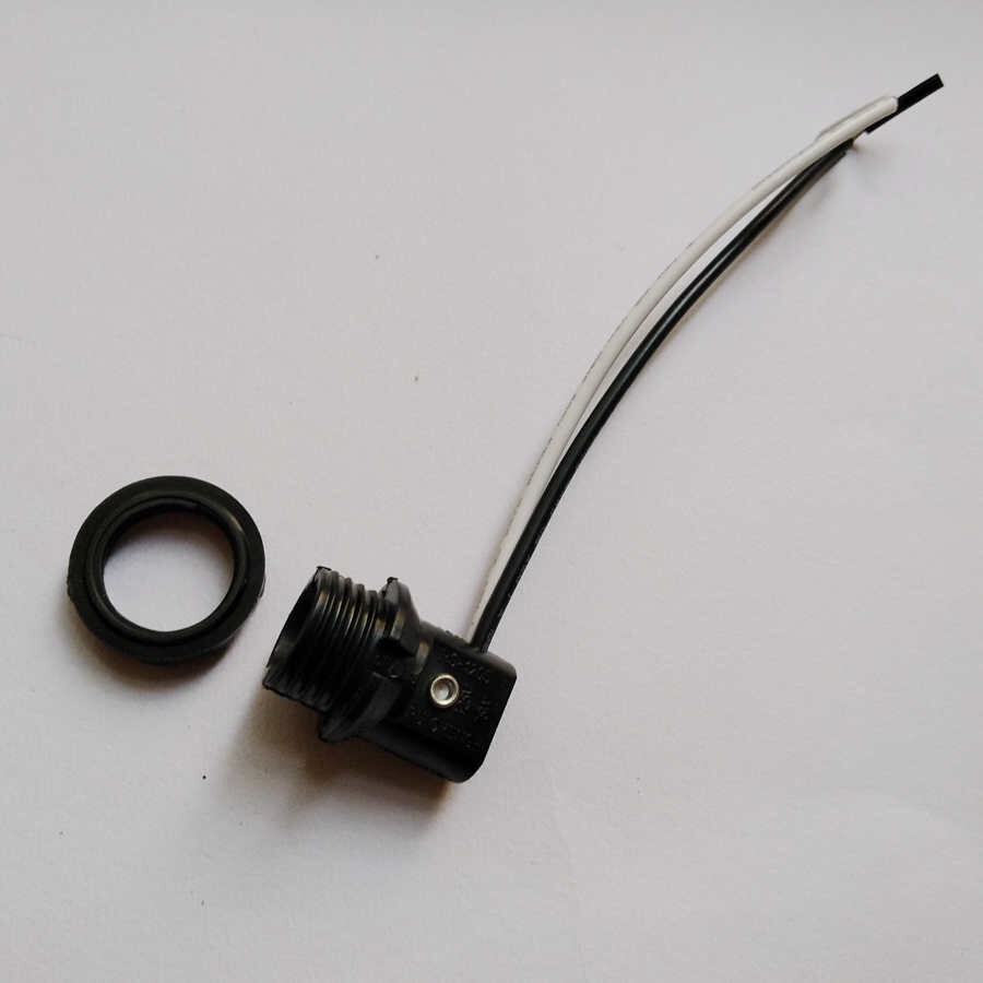 6Pcs Candelabra Base E12 Sockets w/Screw Rings 6" Wire Leads US Stock A385