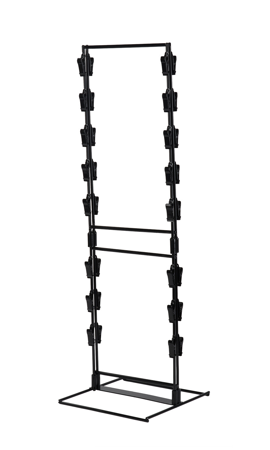 SSWBasics Black Countertop Chip Rack Display Stand – 32 Clips (9"W 10"D