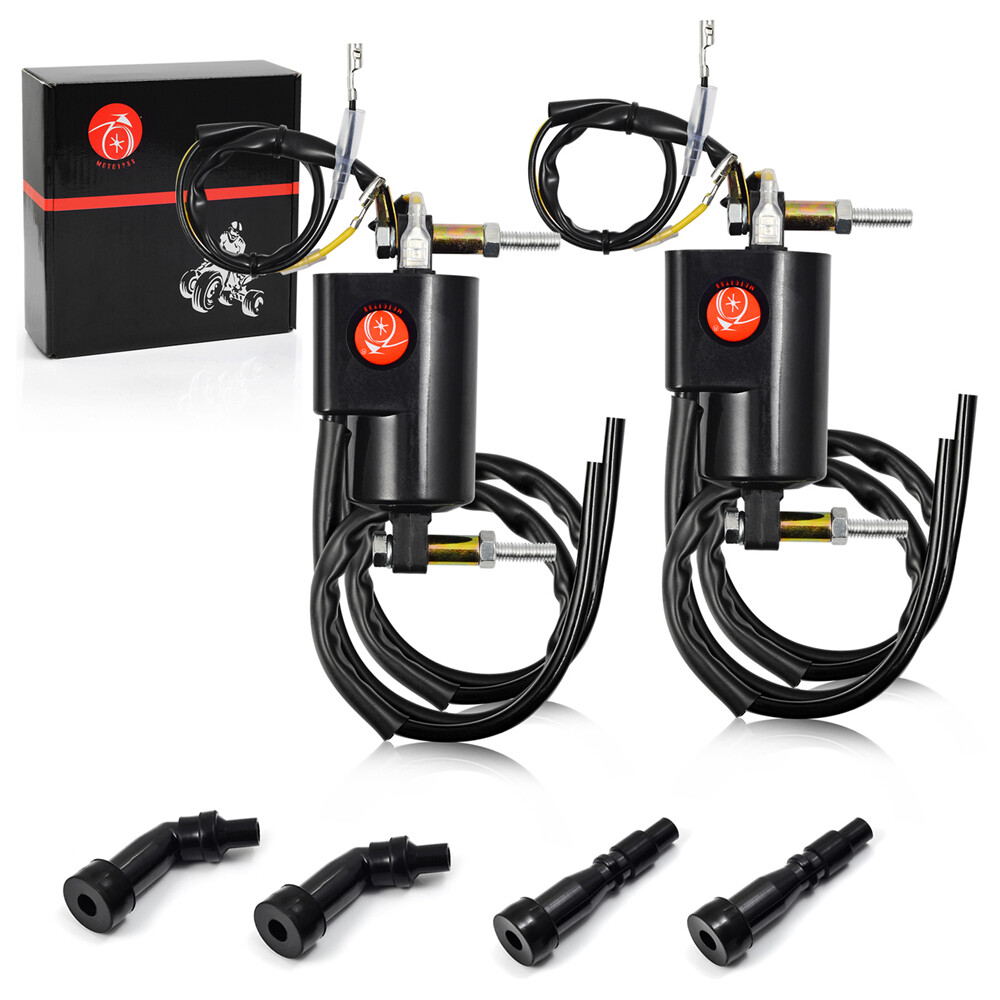 2x Ignition Coil W/ Cap Kit For Kawasaki KZ550 KZ750 KZ650 ZN700 ZX550 ZX750 GPz