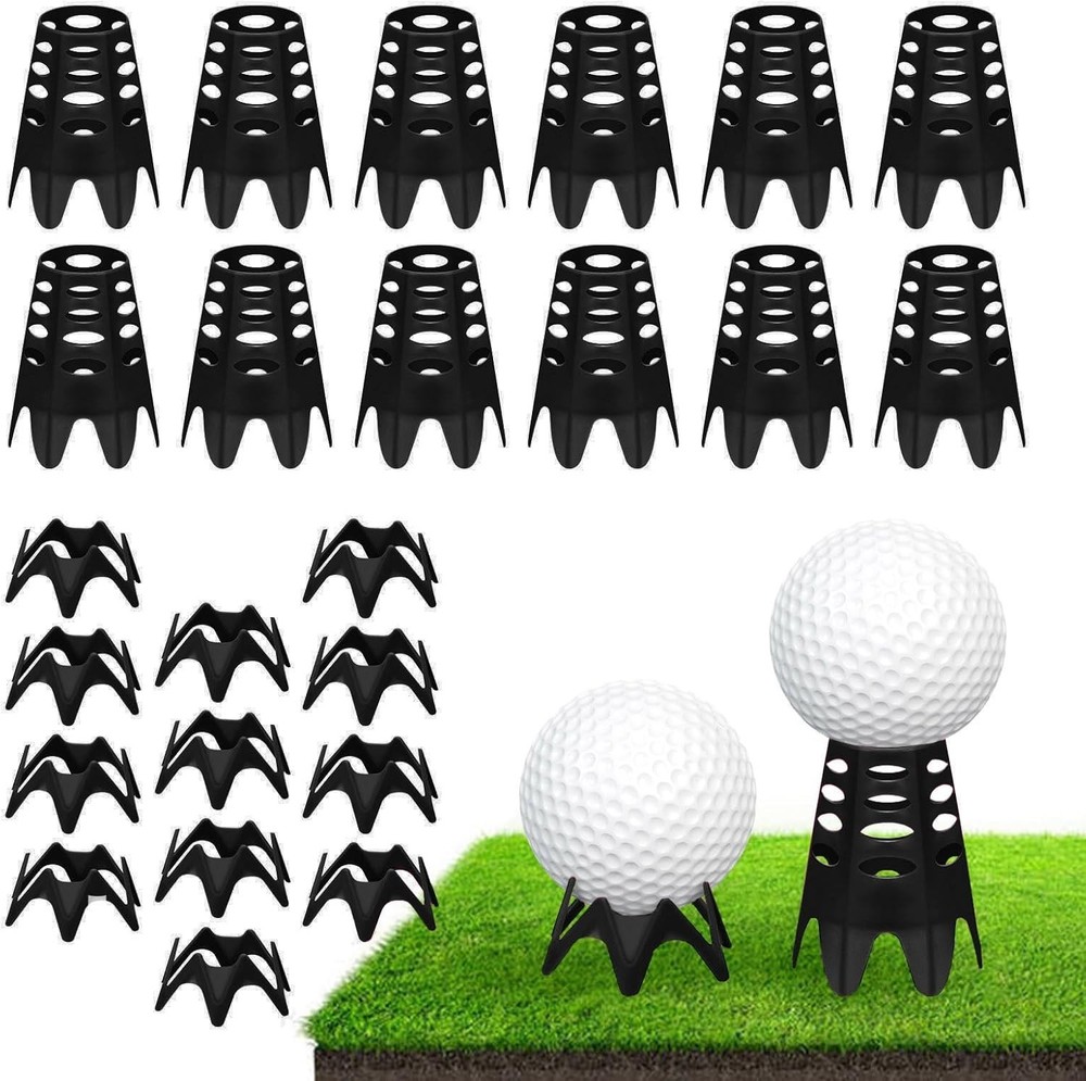 Golf Practice Tees 24pcs - Plastic Simulator Tees for Driving Range & Indoor Use
