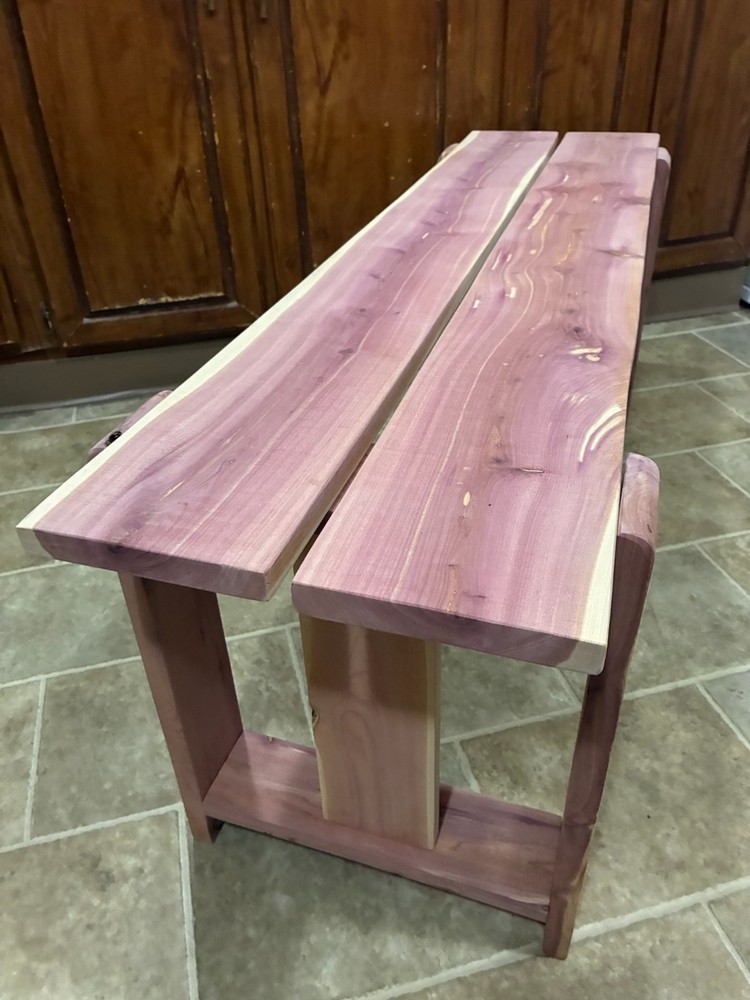 Handmade Reclaimed Eastern Red Cedar Bench