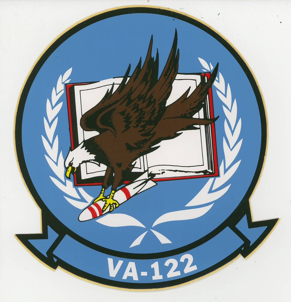 VA-122 FLYING EAGLES 3ea NAVY DECALS 4.5"X5" MYLAR