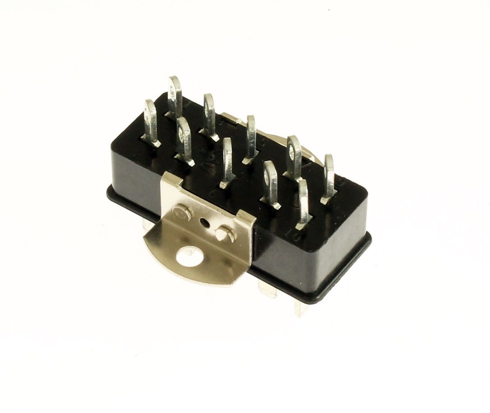 2 pcs Beau Cinch P310AB Jones 10 Pin Plug Panel Mount Angle Bracket Connector