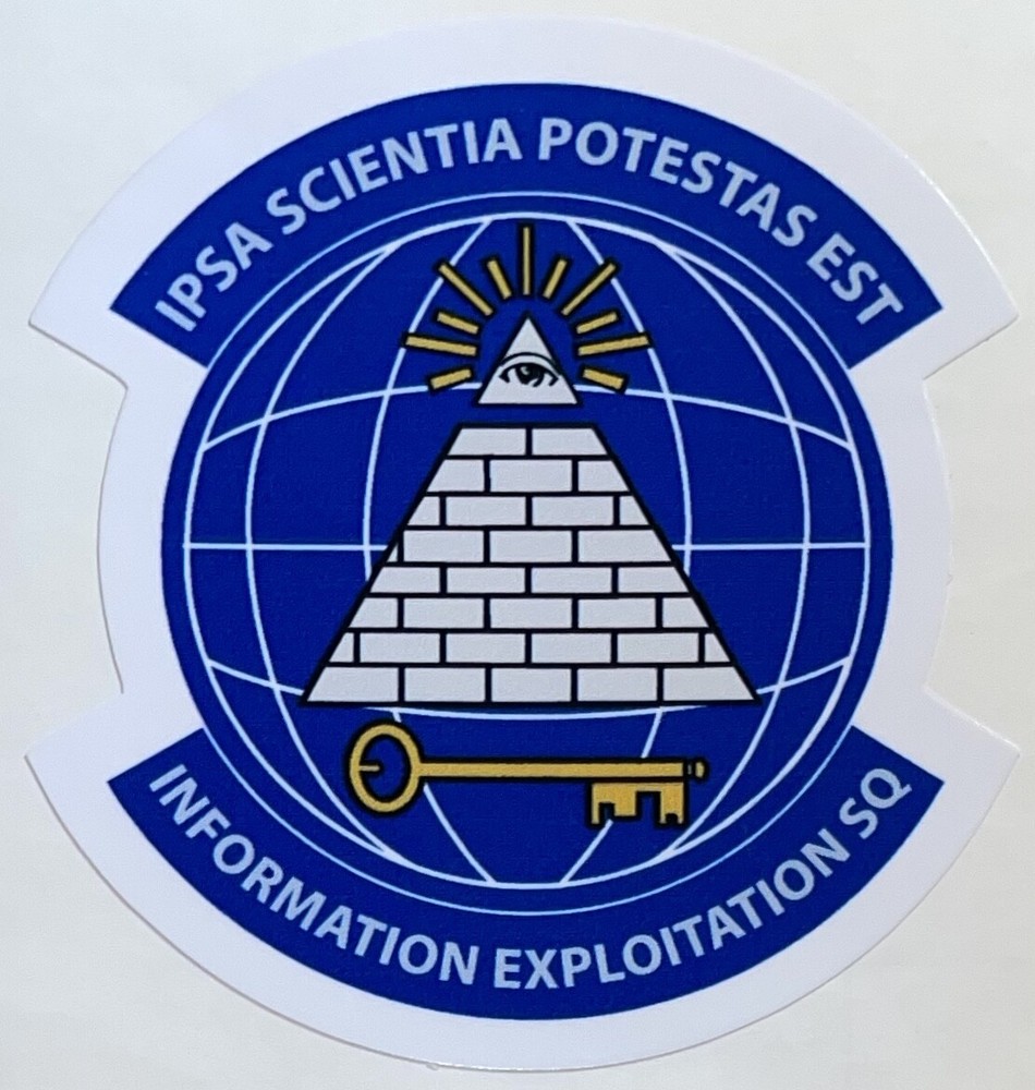 USAF Information Exploitation Squadron Sticker Waterproof D933