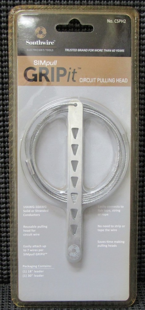SOUTHWIRE CSPH2 14-10AWG SIM PULL GRIP IT CIRCUIT PULLING HEAD - FACTORY SEALED