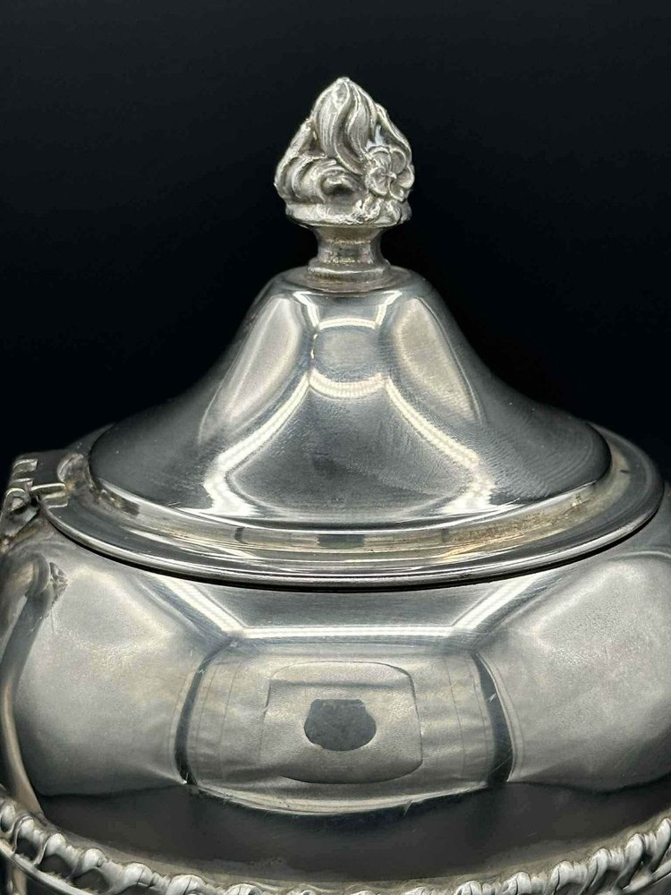 Birmingham Silver Co Silver on Copper Silver Plated Lidded Coffee Pot 10”