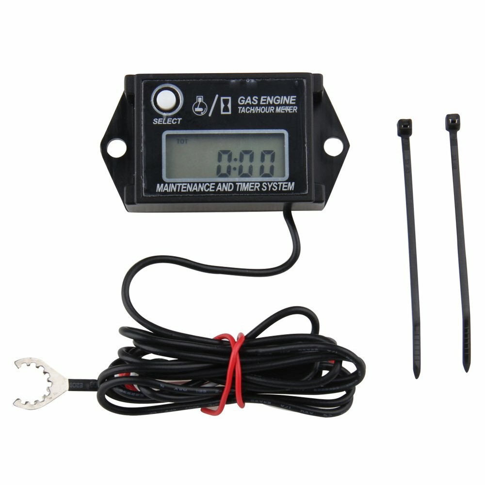 New Tiny Tach Digital Mini Hour Meter Tachometer Job Timer Adjustable Resettable