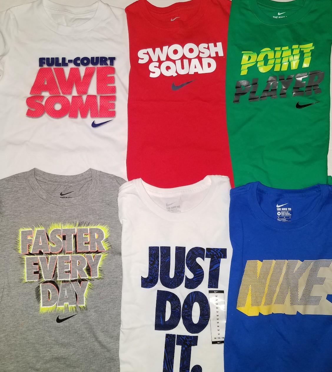 NIKE Graphic Logo t-shirt Big Boys size M L XL Black Gray 1 crew t-shirt SS Tee