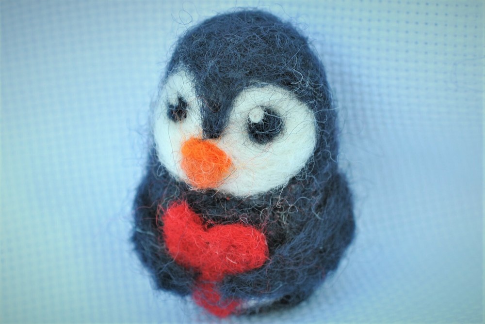 Needlefelted penguin