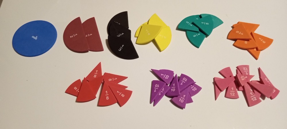 Math Manipulatives Set Student Clock, Geoboard, Compass, Fractions