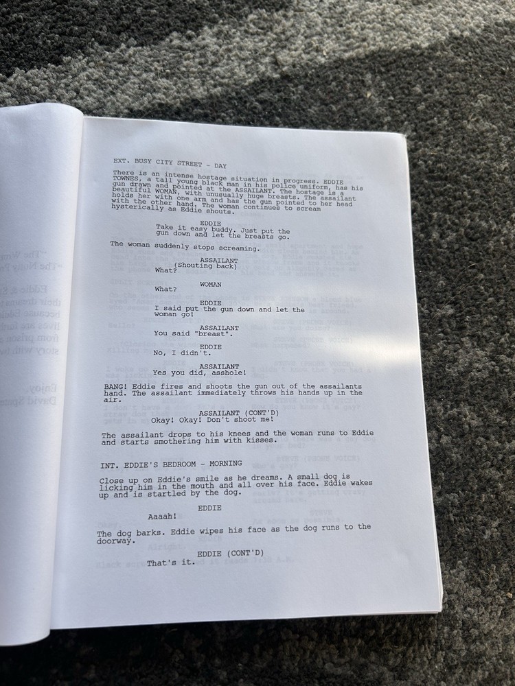 The Wrong man Rare Original Screenplay Script David Spates