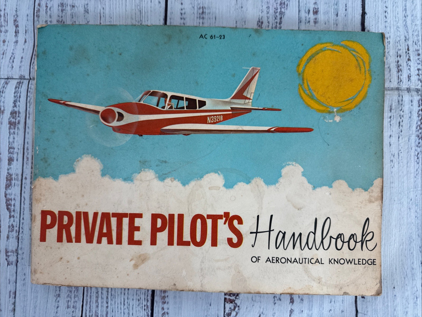 Vintage 1965 Private Pilots Handbook of Aeronautical Knowledge Book AC 61-23