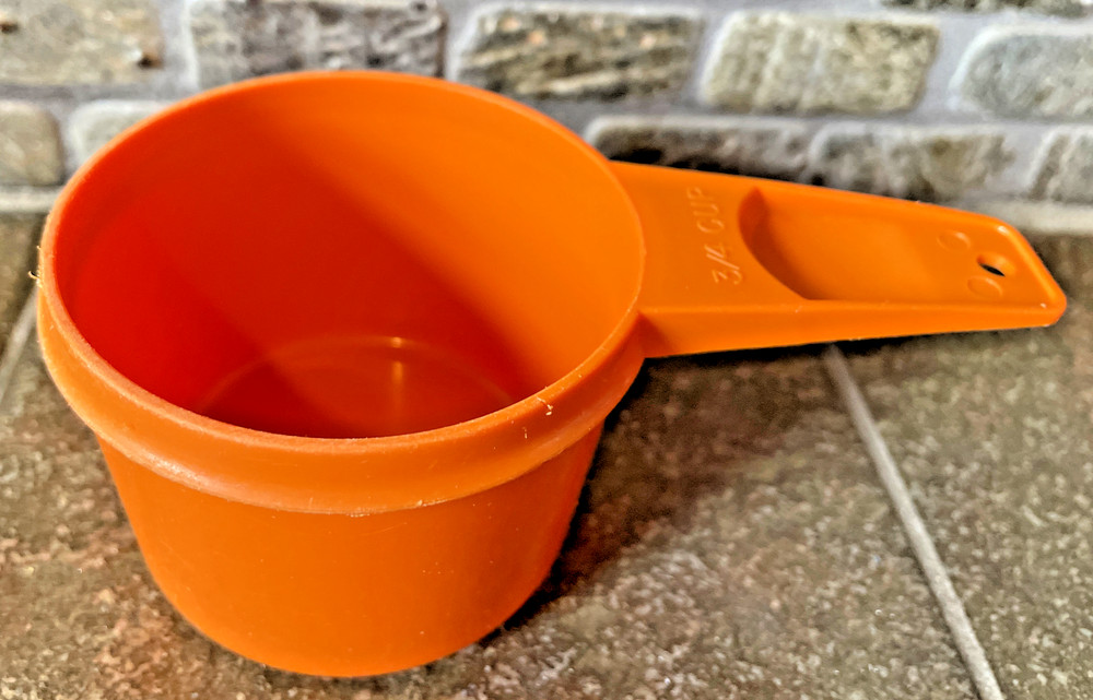 Vintage Orange Tupperware 3/4 Cup Replace Your Missing Measuring Cup