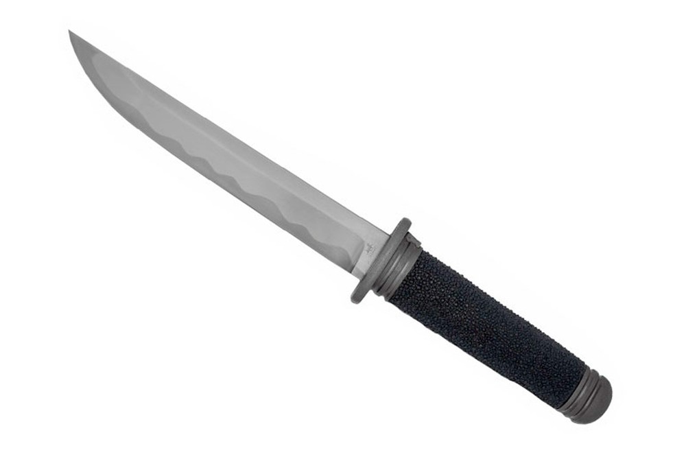 Both tactical with manta ray skin handle