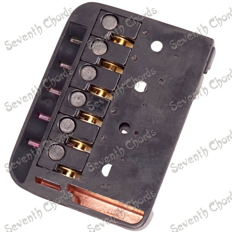 6 String Saddle Headless Guitar Bridge Tailpiece Worm Involved String Device