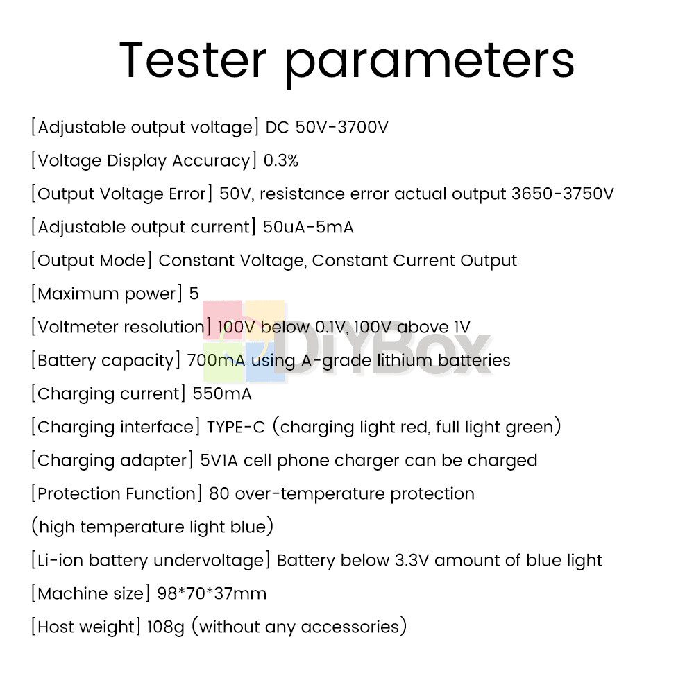 0V-3500V IGBT Voltage Capability Transistor Tester Diode MOS Triode LED Voltage