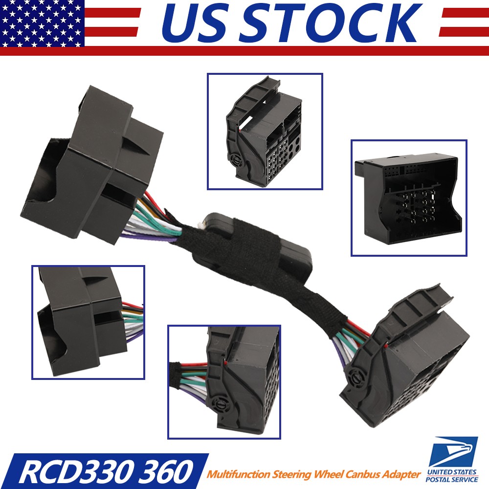 Multifunction Steering Wheel Button Control Simulator Adapter For RCD330 360 440