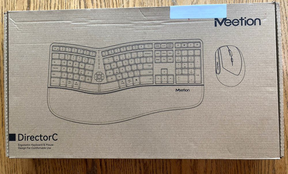Meetion Ergonomic Keyboard and Mouse Wireless Combo DirectorC  Wave Keys