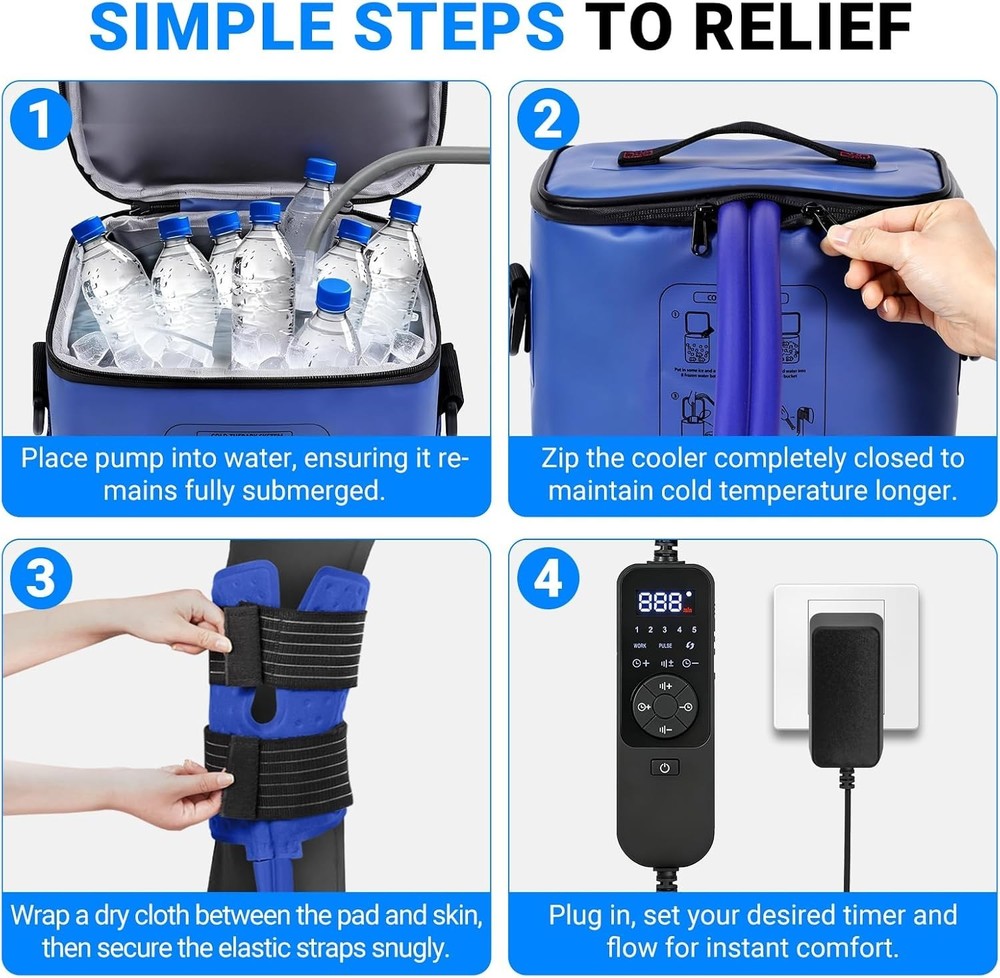Cold Therapy Machine - Programmable Ice Machine for Knee After Surgery Portable