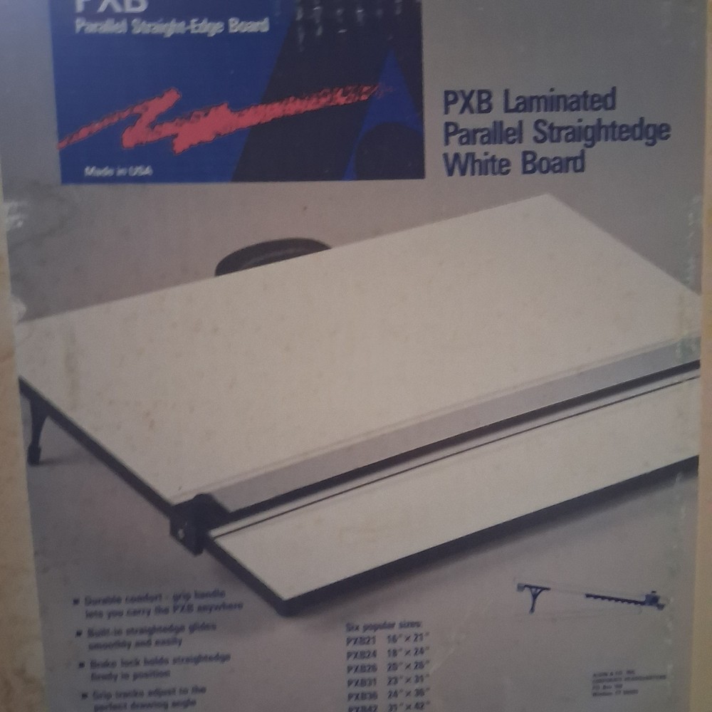 Alvin PXB Laminated Parallel Straightedge Drawing Board White Board