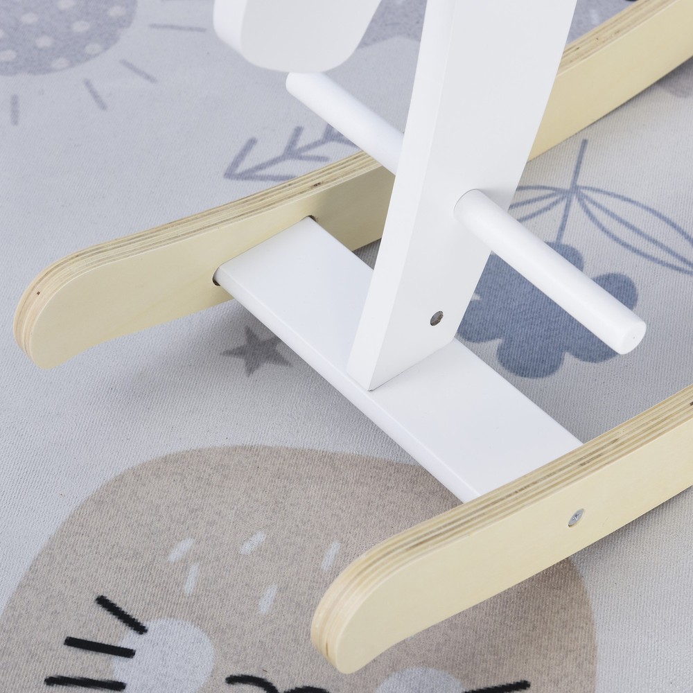 Indoor Children's Rocking Chair with Simple Design & Solid Workmanship, White