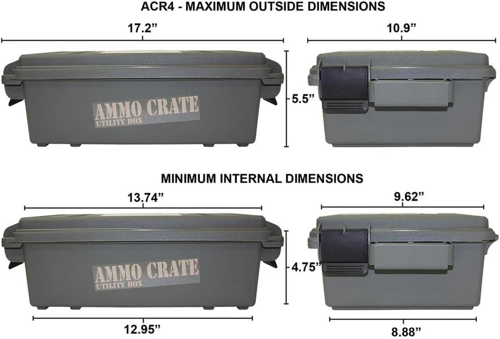Multi-purpose storage box, waterproof O-ring seal - Army green