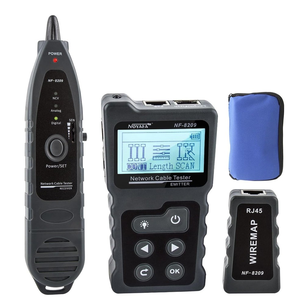 Multi-Function Network Cable Tester with POE & NCV – Essential Tool for Pros