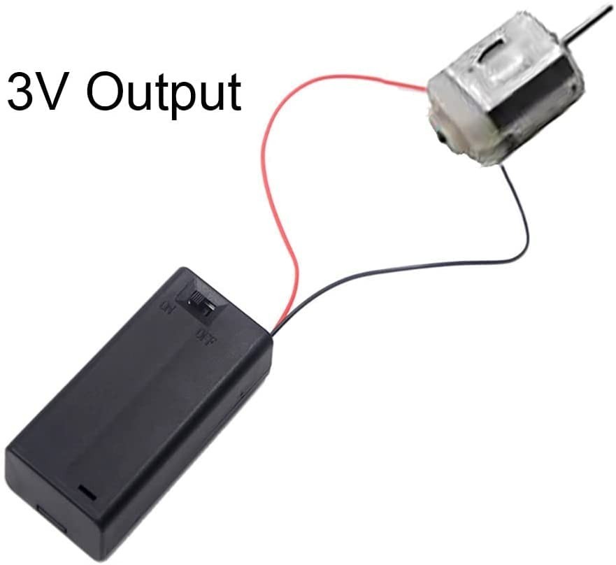20-Pack AA Battery Holder with ON/OFF Switch & Wire Leads - 1.5V Case
