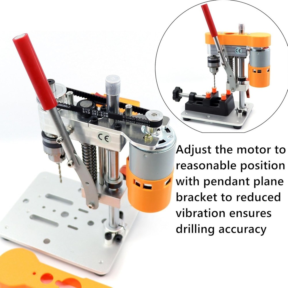 Portable Mini Drill Press 5.9'' Compact CNC Machine for Precision DIY Projects