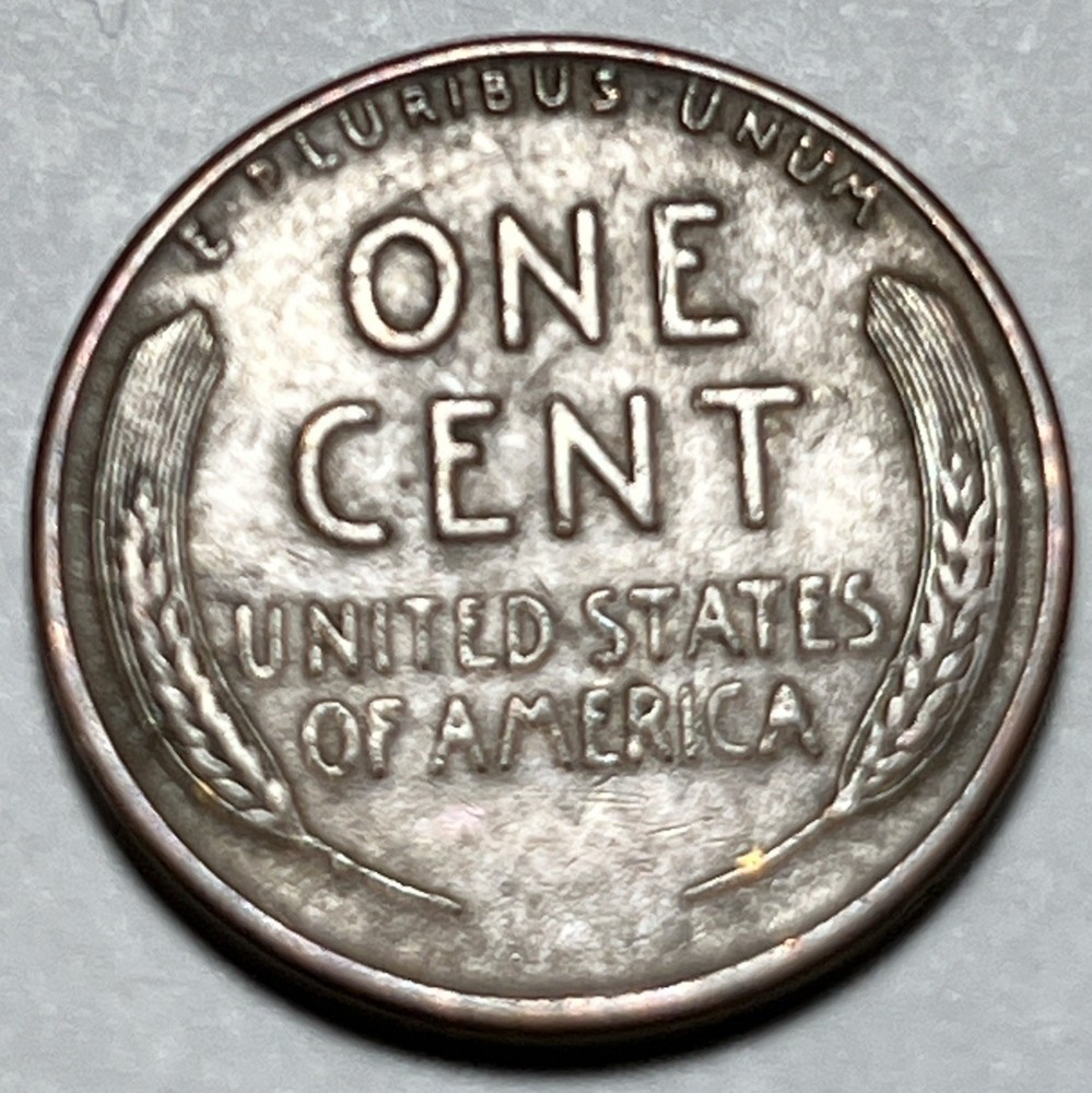 1946 D Wheat Penny Error Cracked Planchet Error