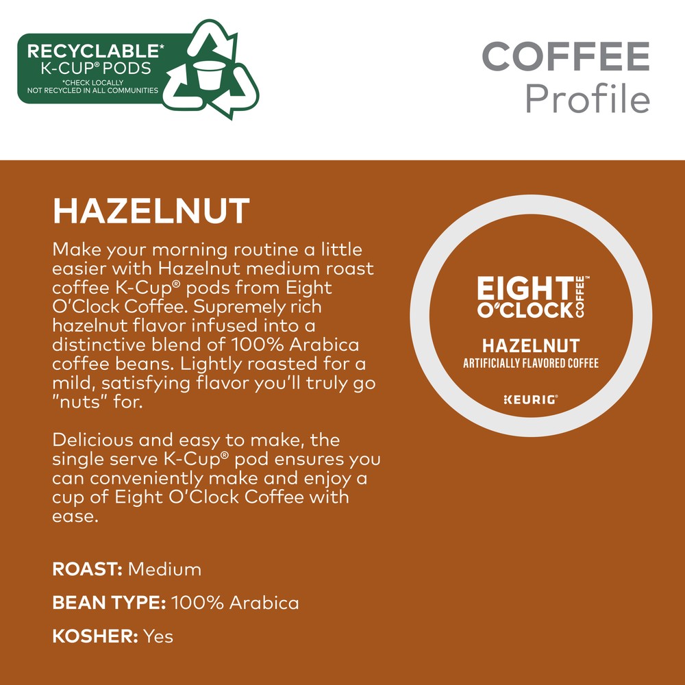Hazelnut Coffee, Single-Serve K-Cup Pods, 24 Count