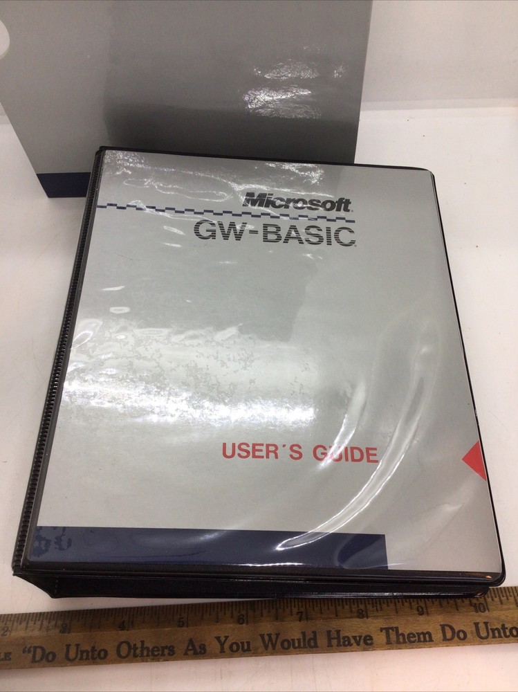 Microsoft MS-DOS & GW-BASIC User's Guide In Hard Cover Protective Case 1986 MINT