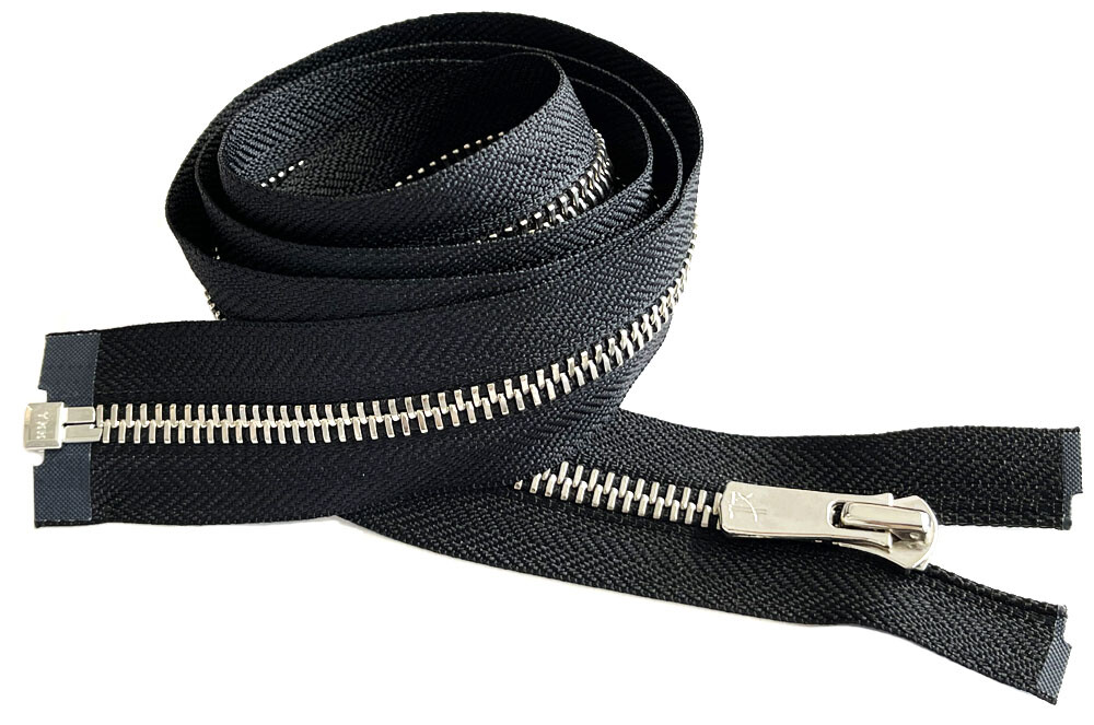 EXCELLA YKK #5 Nickel Automatic Lock Pull Jacket Zipper Separating 7" - 36”