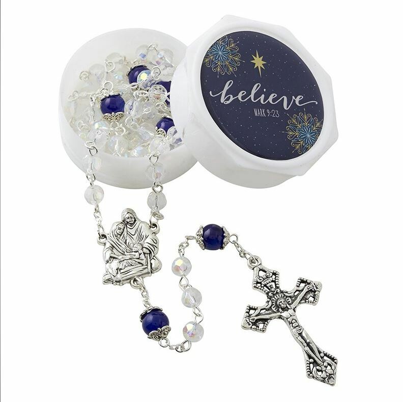 PURPLE ROSARY, MARK 9:23, BELIEVE
