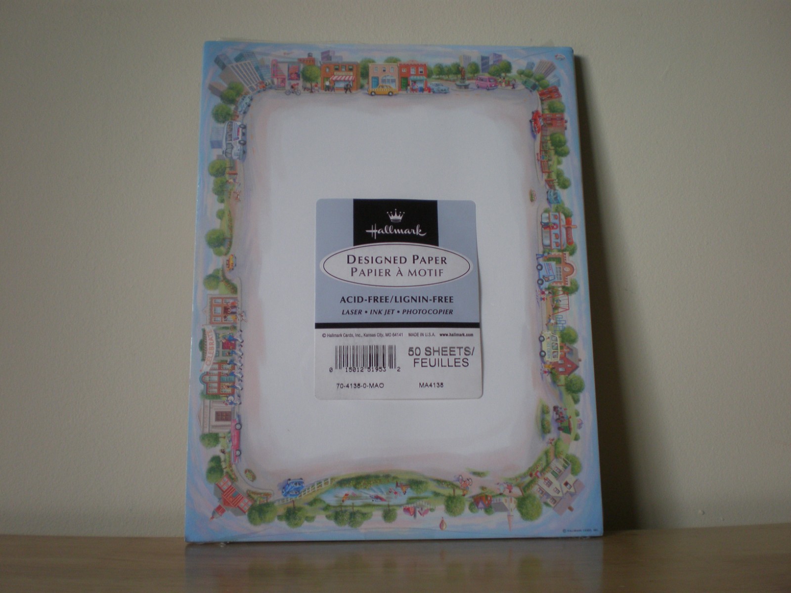 Hallmark Designed Paper - Town Themed - 50 Sheets - New