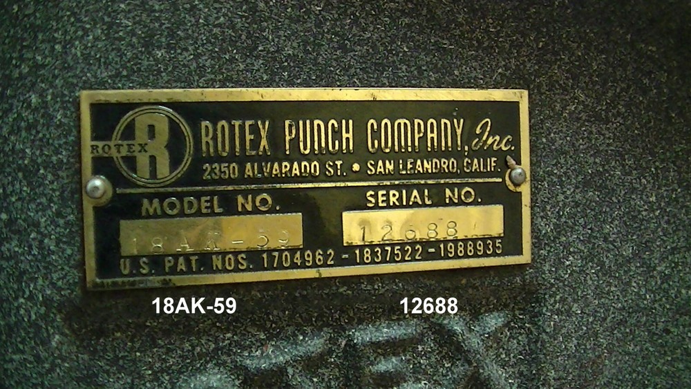 Rotex 18 position rotary punch 18 AK-59