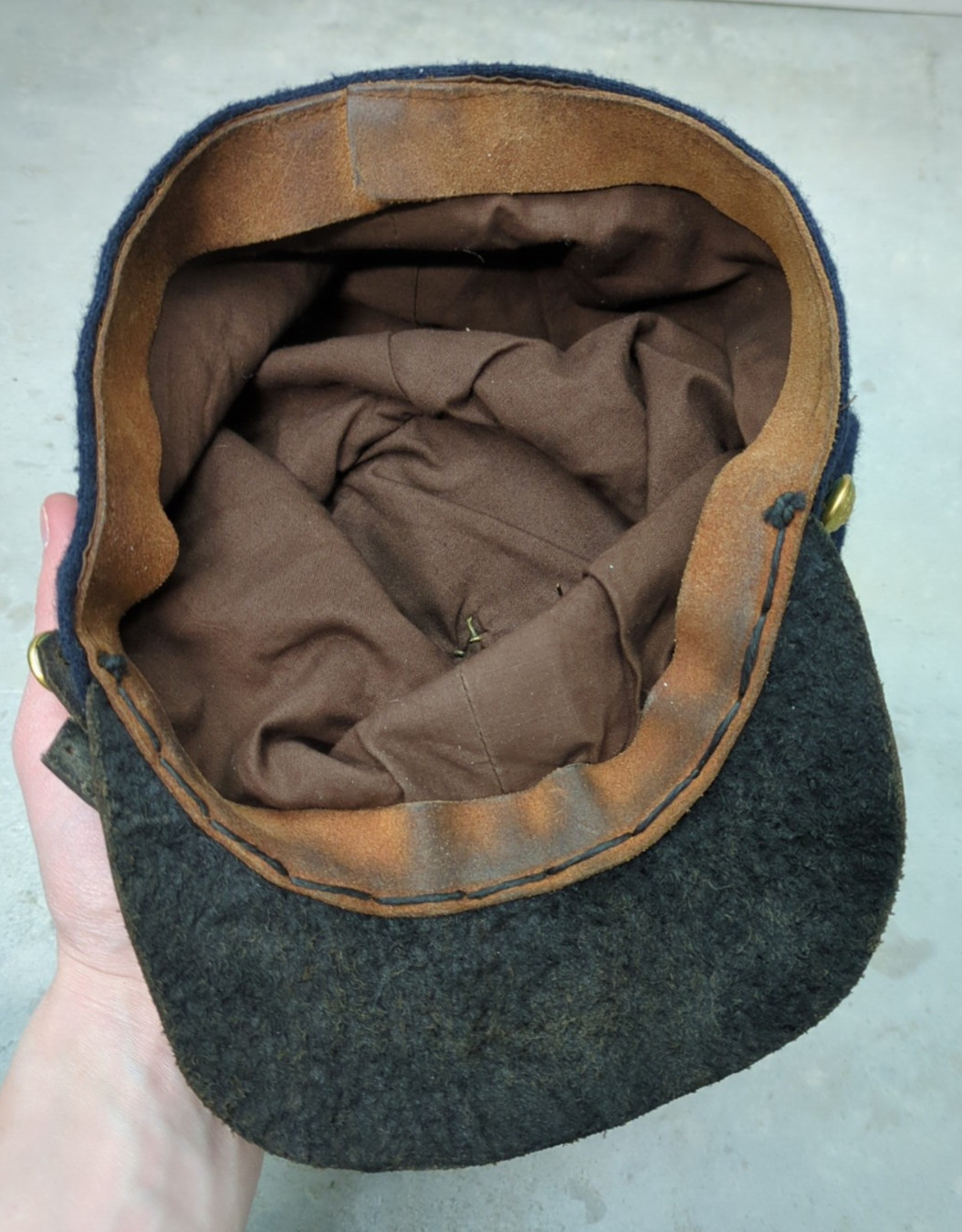 Vintag Civil War Repro Union 17th Regiment Connecticut Volunteer Forage Kepi Cap