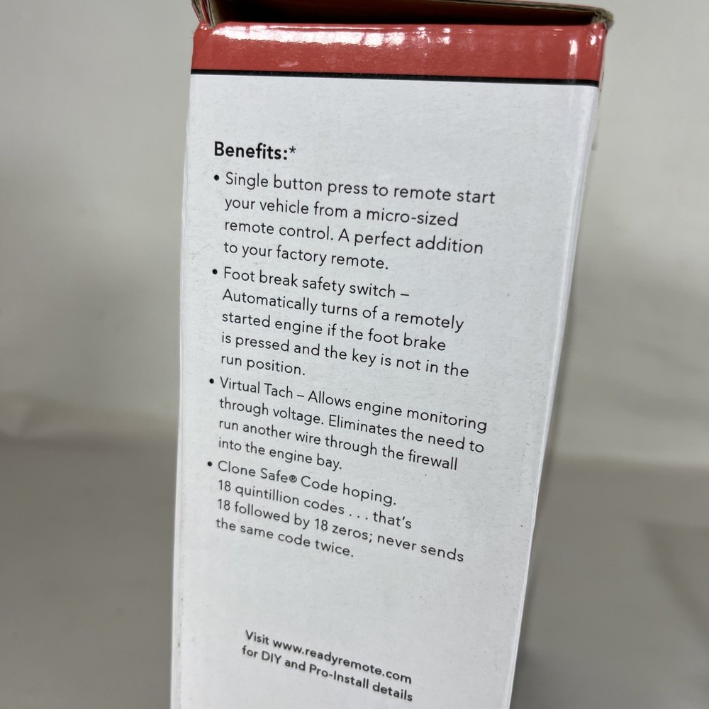 Brand New in Box Ready Remote Part # 24921B Remote Start System - Single Button