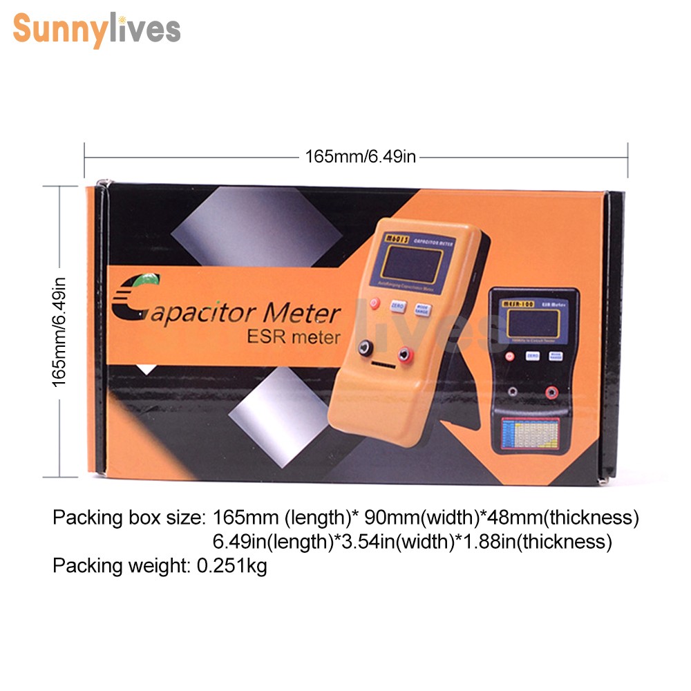 LCD High-precision Capacitor Meter Auto Range Handheld Capacitor Circuit Tester